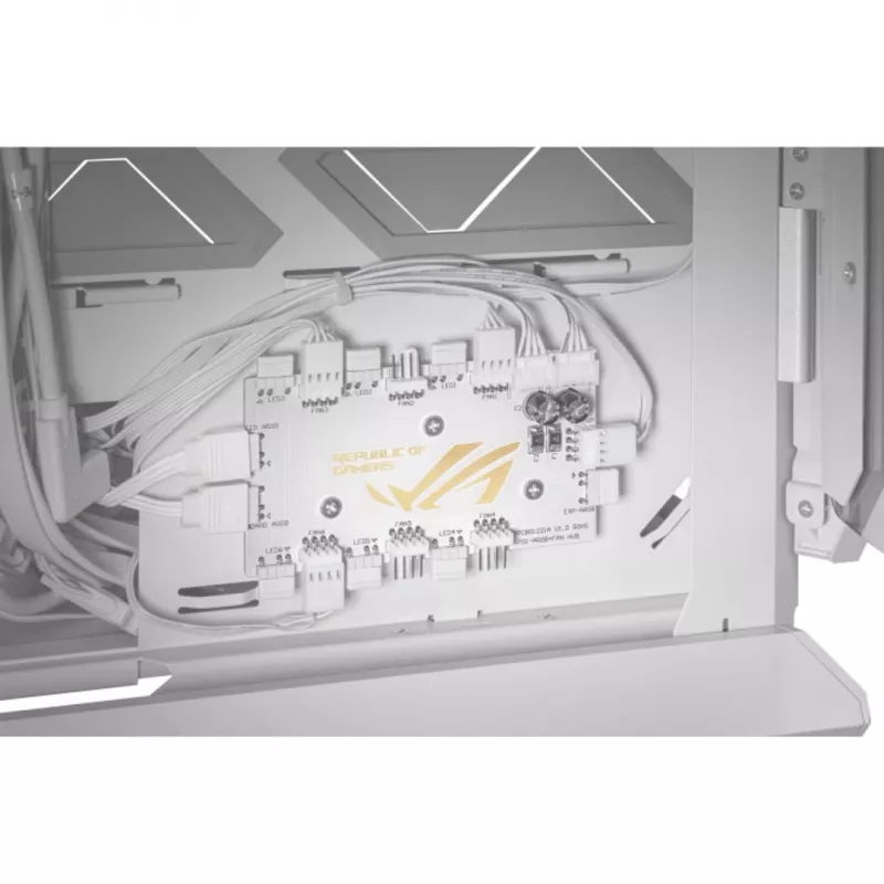ASUS ROG GR701 Hyperion White, PC korpusas, Baltas, ATX, EATX, micro ATX, Mini-ITX, Aliuminis, Daugiaspalvis, Priekis