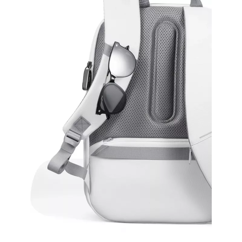 Kuprinė XDDESIGN Bobby Edge apsauginė nuo vagysčių balta — 17 L, tinka 16 colių nešiojamam kompiuteriui, atspari vandeniui, 1.1 kg