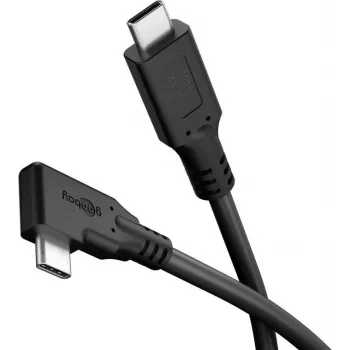 Goobay USB-C laidas 90° 1 m juodas - 60 W 5 Gbit/s Power Delivery (79421)