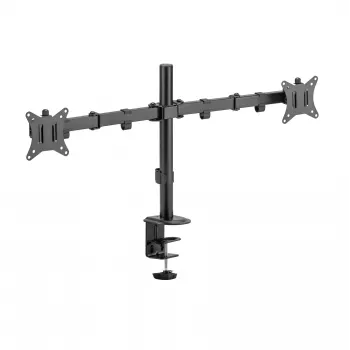 Sieninis laikiklis dviems monitoriams SBOX LCD-352/2-2, 13–32 colių, dvi rankos, 2×8 kg, VESA 100×100