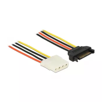 Vidinis maitinimo laidas DeLOCK 60137 0,5 m SATA 15 kontaktų – Molex 4 kontaktų