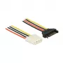 Vidinis maitinimo laidas DeLOCK 60137 0,5 m SATA 15 kontaktų – Molex 4 kontaktų