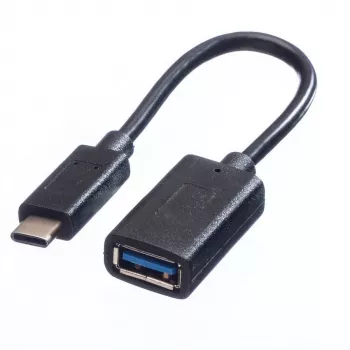 VALUE USB 3.1 adapteris C-A M/F 0,15 m juodas 11.99.9030