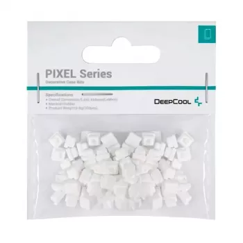 Universalios gumos rinkinys DeepCool PIXEL — 100 vnt. pūslėje, balti, bendras svoris 9,8 g