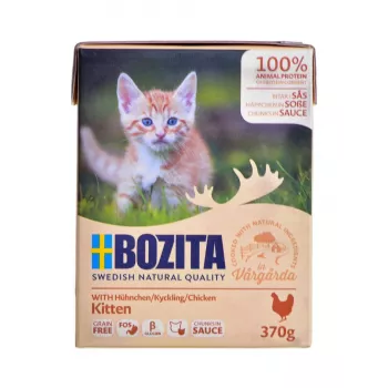 BOZITA Fresh Menu Kitten gabaliukai padaže – šlapias kačių ėdalas – 370g
