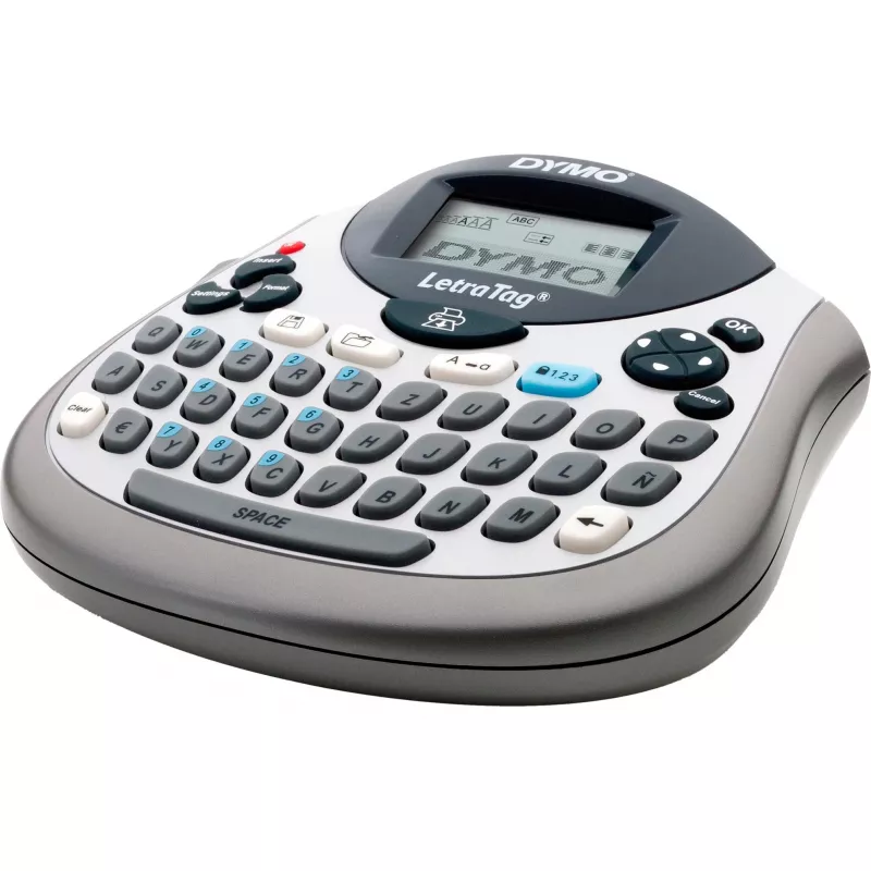 Etikečių spausdintuvas Dymo LetraTag LT-100T su QWERTZ klaviatūra, nešiojamas terminis etikečių spausdintuvas