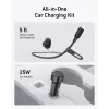 Belaidis magnetinis automobilinis kroviklis Anker MagGo 15W – 15W Qi greitasis krovimas išmaniesiems telefonams, juodas