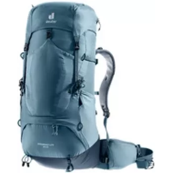 Kuprinė DEUTER Aircontact Lite 50 + 10 — vidinis rėmas, 50 L (išplečiama iki 60 L), 1,64 kg, viršutinis pakrovimas, unisex, mėlyna