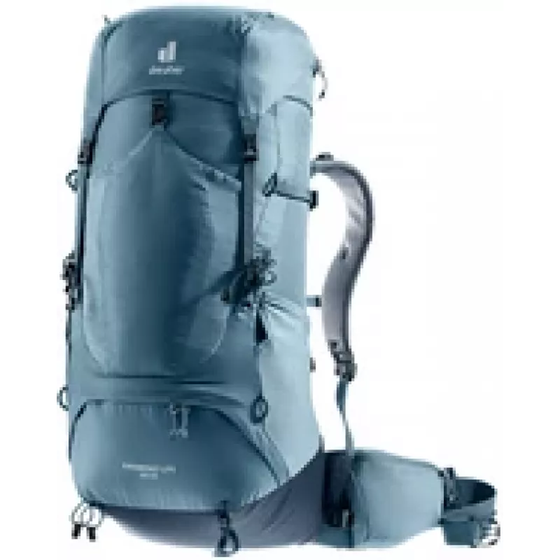 Kuprinė DEUTER Aircontact Lite 50 + 10 — vidinis rėmas, 50 L (išplečiama iki 60 L), 1,64 kg, viršutinis pakrovimas, unisex, mėlyna