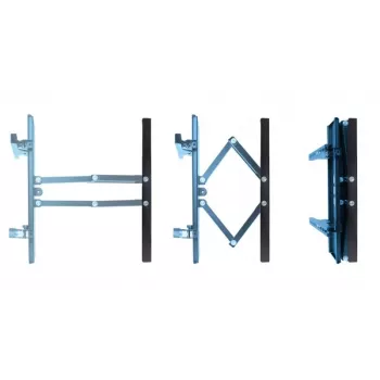 Sieninis TV laikiklis Esperanza TITAN 26–70 colių (66–177,8 cm), pakreipimas ±15°, pasukimas 120°, VESA iki 400×400, maks. apkrova 55 kg, juodas