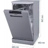 Gorenje GS522E10S indaplovė, E, laisvai pastatoma, plotis 45 cm, 10 komplektų, pilka