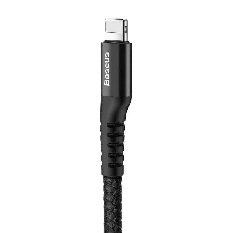 Baseus Spring-loaded Lightning kabelis 1m 2A (juodas)