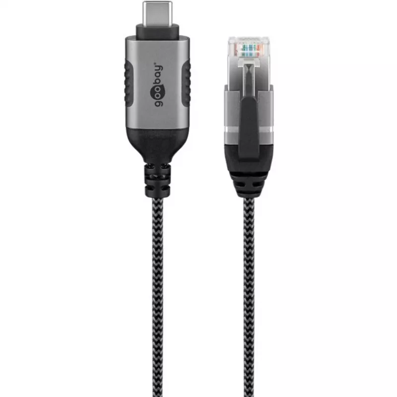 Goobay Ethernet-Cable USB-C 3.1 į RJ45 Slim 3 m - jungia maršrutizatorių, modemą (74404)