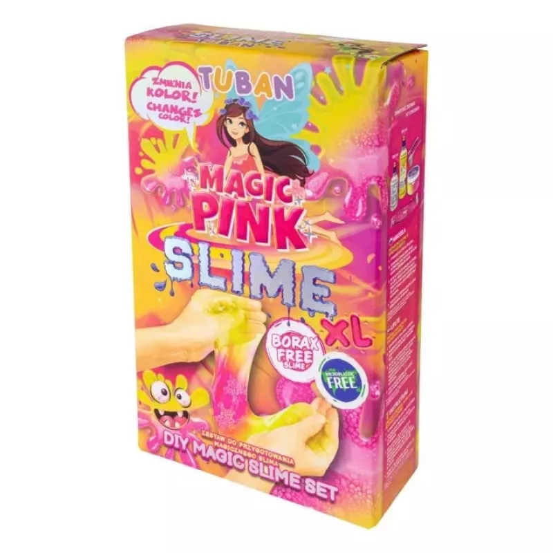 Slime rinkinys „Pasidaryk pats“ TUBAN TU3569 – Magic Pink XL, netoksiškas, saugus vaikams