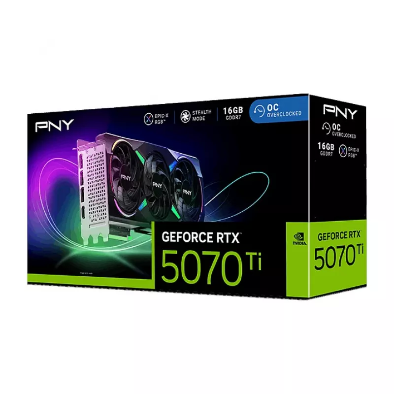 PNY GeForce RTX 5070 Ti EPIC-X RGB 16 GB GDDR7 vaizdo plokštė