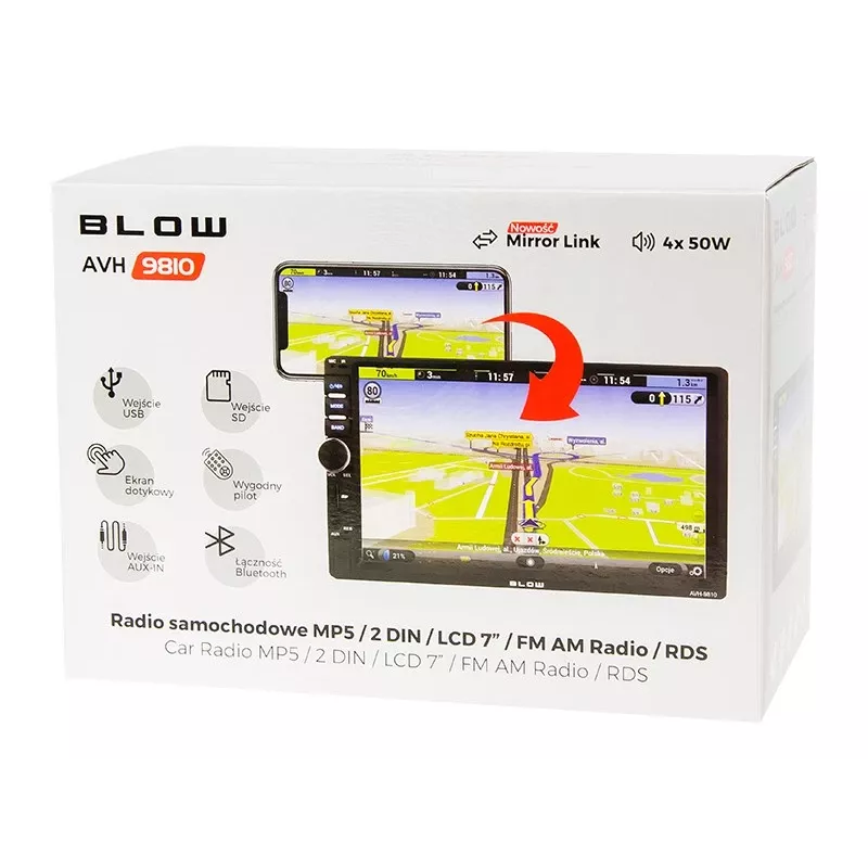 BLOW Radijas AVH-9810 2DIN 7