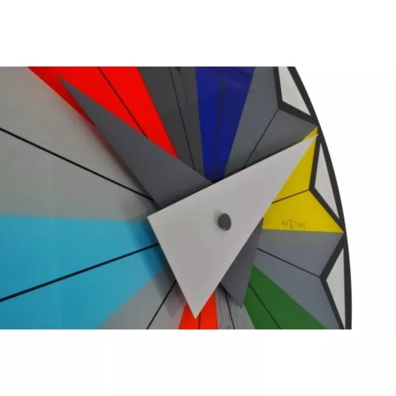 NeXtime laikrodis 8163 Circus, 43 cm skersmens, sieninis, juodas / įvairiaspalvis