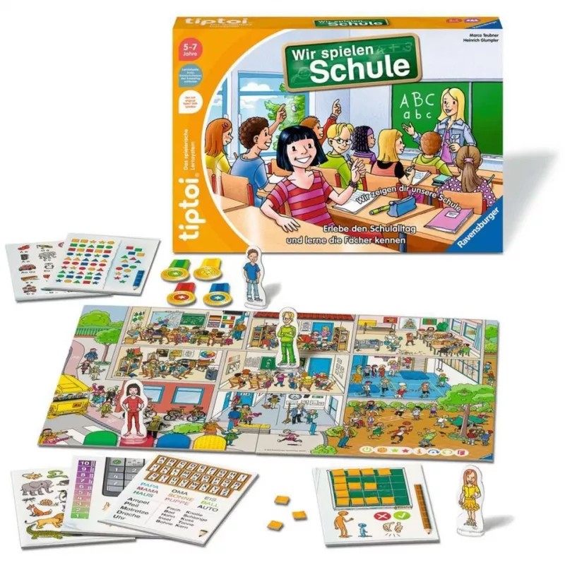 Stalo žaidimas tiptoi Wir spielen Schule