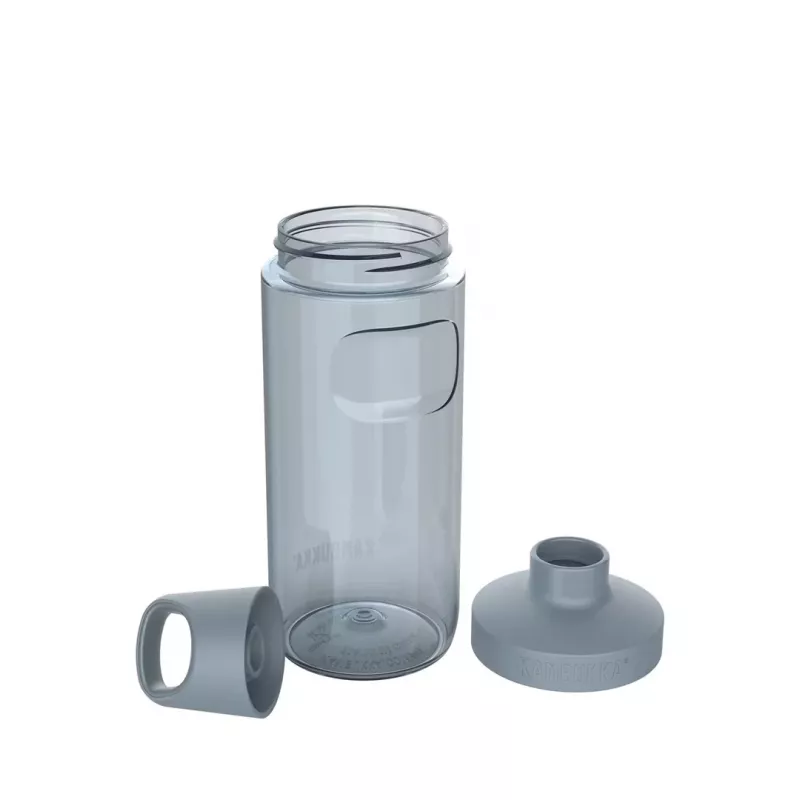 Izoliuotas gertuvės butelis Kambukka Reno 500 ml, Tritan (50 % perdirbta), pilkas, užsukamas dangtelis, tinkamas plauti indaplovėje