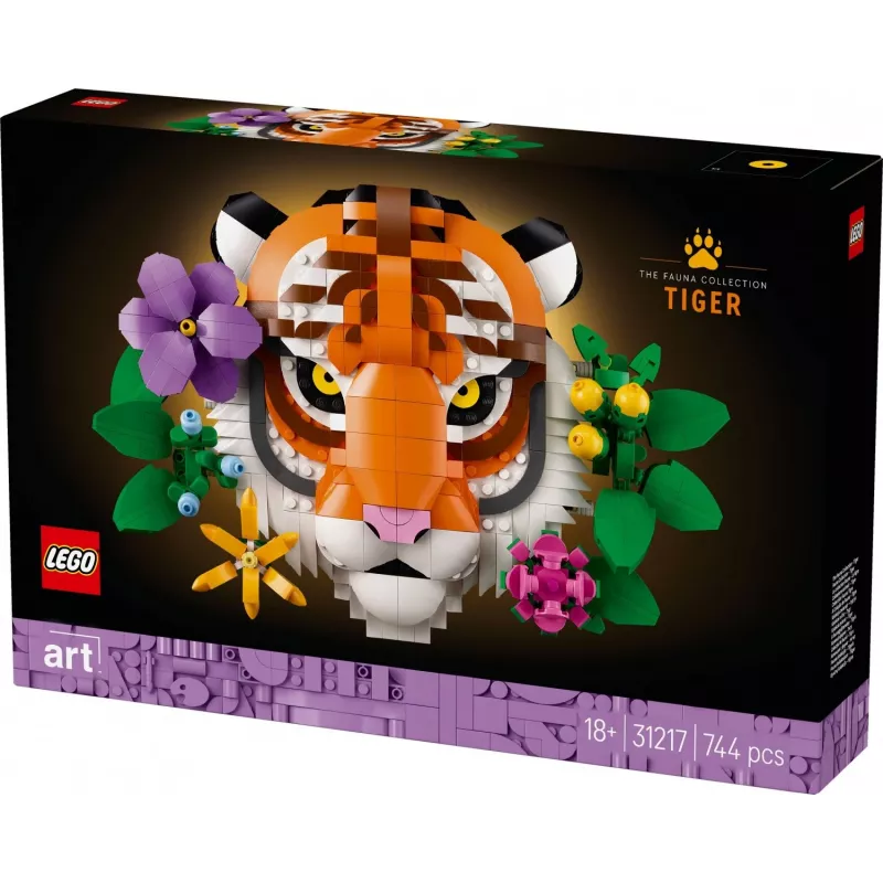 Konstruktorius LEGO Art Fauna Collection Tigras 31217 – pastatomas tigro modelis