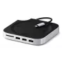 Satechi stovas su USB-C stotele ir SSD korpusu, skirtas Mac Mini M4, sidabrinis ST-GNMMES