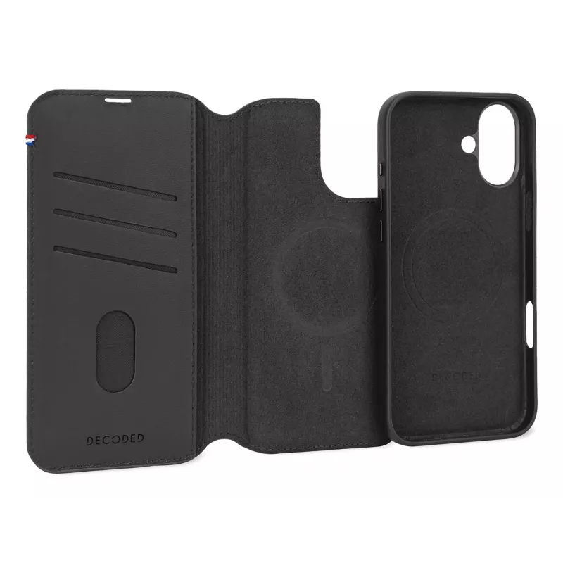 Odinis dėklas iPhone 16, juodas