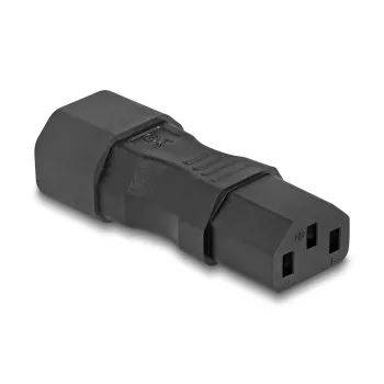 Maitinimo adapteris DeLOCK IEC 60320 C14 į C13 kištukinis lizdas 10A tiesus juodas
