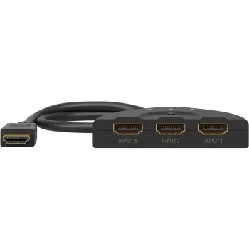 HDMI jungiklis 3 į 1 (4K @ 60Hz), GOOBAY, juodas, 55 cm laidas