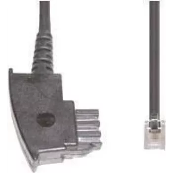 Telefono laidas e+p T 170/3 3 m skaidrus juodas