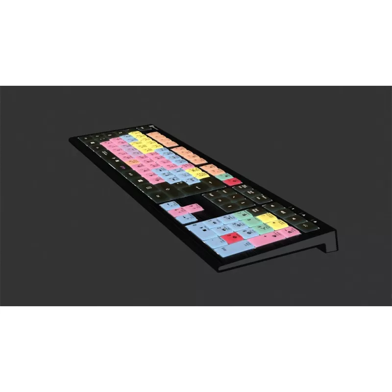 Logickeyboard ASTRA 2 USB AZERTY klaviatūra, angliški simboliai, juoda, pilno dydžio
