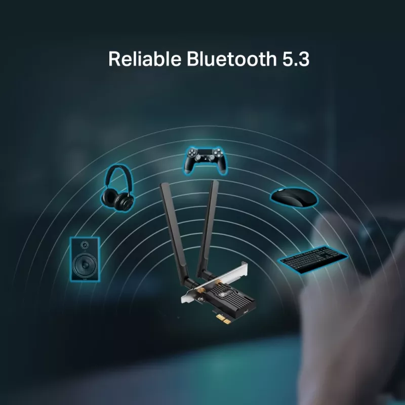 TP‑LINK Archer TX10E AX900 – PCIe adapteris, Wi‑Fi 6, Bluetooth