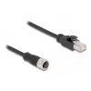 DeLOCK M12 adapteris D-coded 4 kontaktų moteriškas į RJ45 vyrišką 50 cm