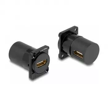 DeLOCK D-Type modulis HDMI lizdas-lizdas 90° kampu juodas