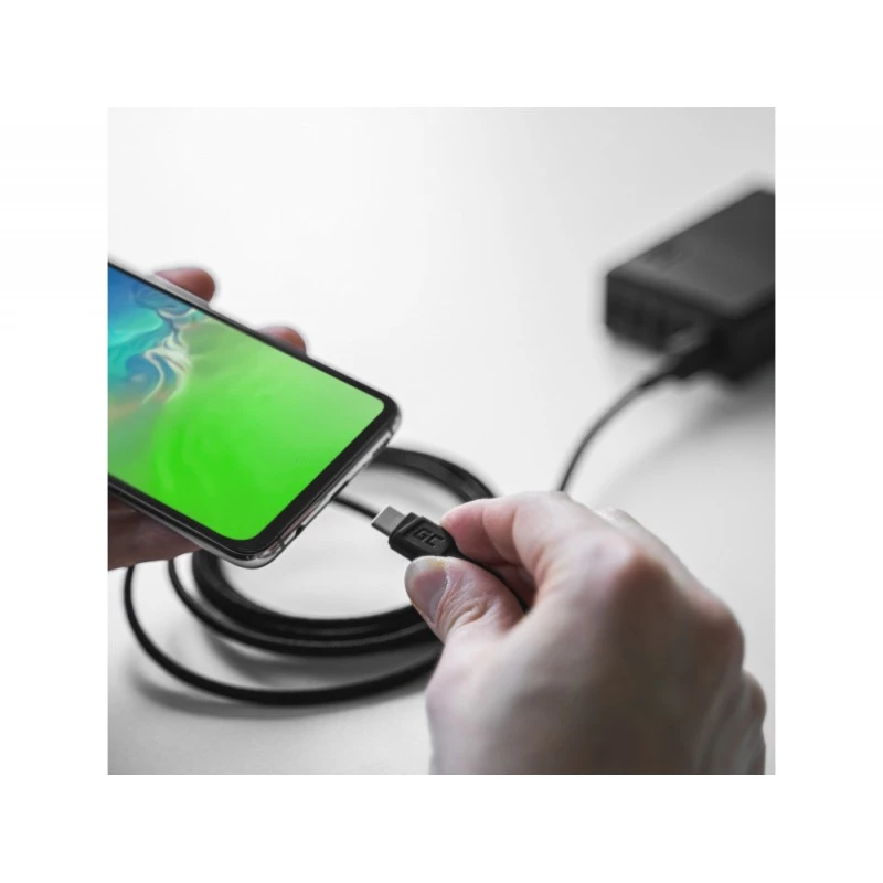 USB laidas Green Cell KABGC22 USB 2.0 1,2 m USB A USB C juodas