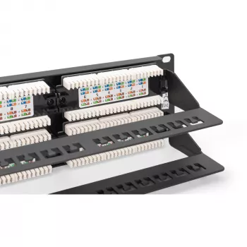 DIGITUS Patch Panel RJ-45 48 prievadų pilkas RAL 7035 2U (DN-91648U)