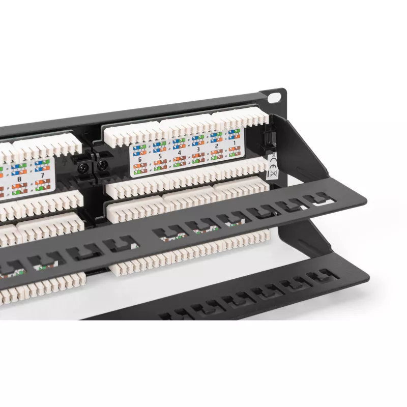 DIGITUS Patch Panel RJ-45 48 prievadų pilkas RAL 7035 2U (DN-91648U)