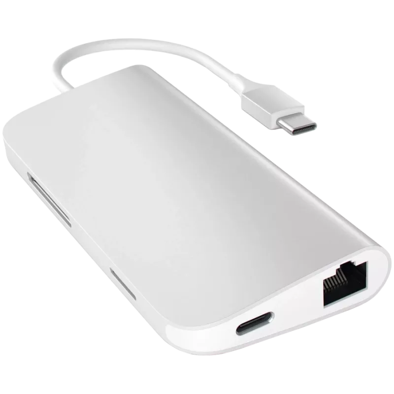 Satechi USB-C Multiport Adapter 8K su Ethernet V3 kosminė pilka (ST-P8KEM)