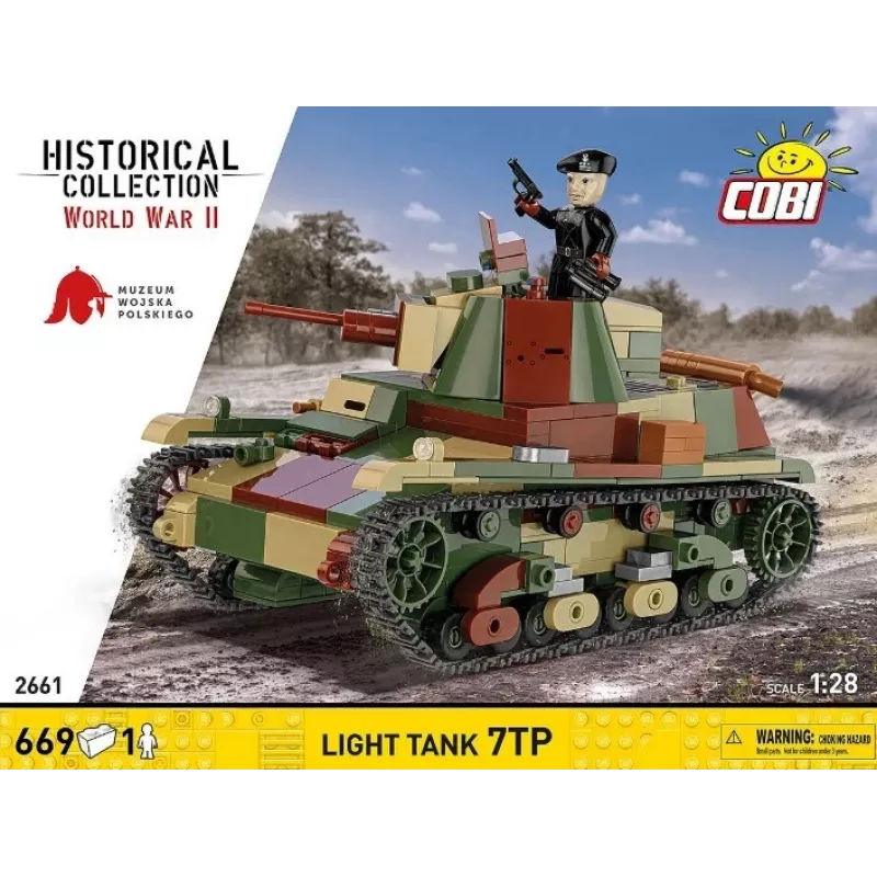 Cobi Konstrukciniai Blokeliai Lengvasis Tankas 7TP, 669 dalių, COBI-2661