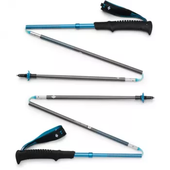 Trekkingo lazdos Distance Carbon Z, Fitness Device antracito/mėlyna, 1 pora, 105 cm