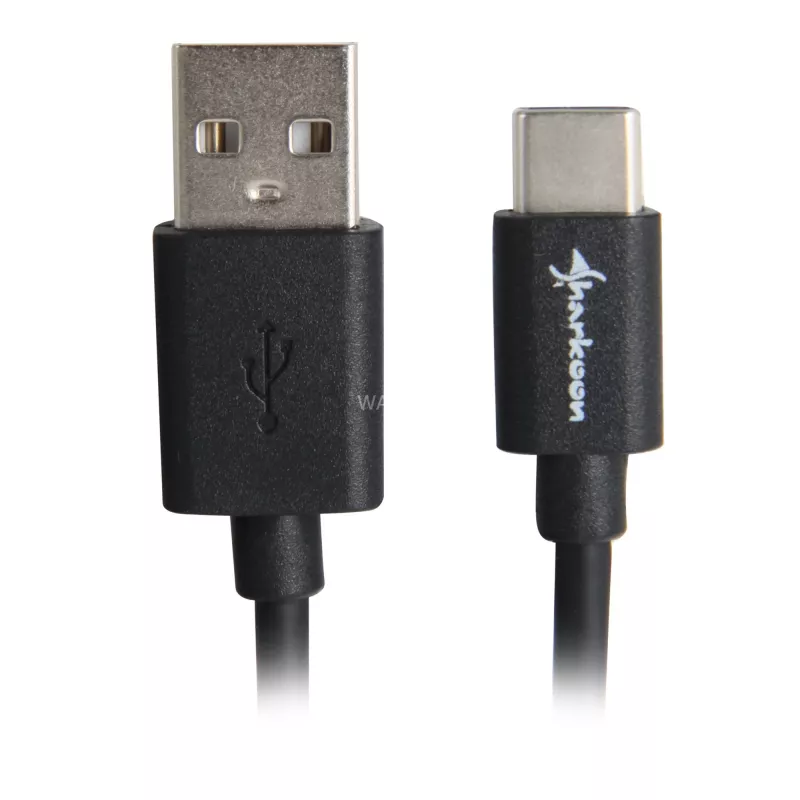 USB 2.0 A į USB-C laidas adapteris Sharkoon 0,5 m, juodas