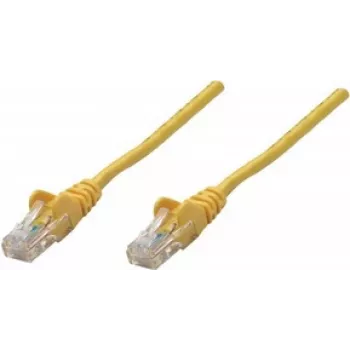 Intellinet tinklo jungiamasis laidas Cat6A, 20 m, geltonas, varinis, S/FTP, LSOH/LSZH, RJ45, auksuoti kontaktai, su apsauga nuo užkliuvimo, su batais, viso gyvenimo garantija