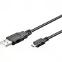 USB 2.0 laidas, USB-A kištukas > Micro-USB kištukas (juodas, 5 metrai)