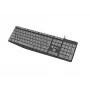 Pilno dydžio laidinė klaviatūra NATEC NKL-1507 USB QWERTY US International Pilka/Juoda, 105 klavišai, skaičių blokas