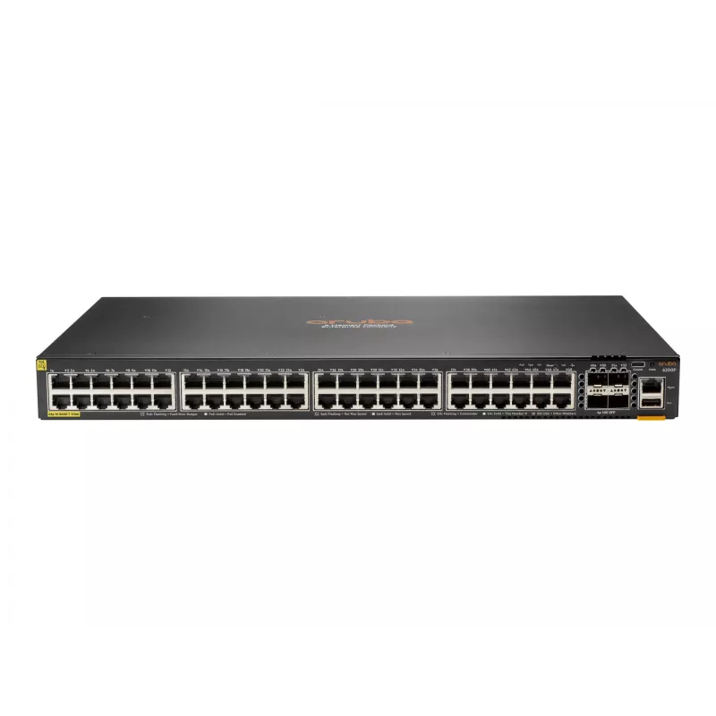 Valdomas tinklo jungiklis HPE Aruba Networking CX 6200F 48G PoE 4SFP+ 370W