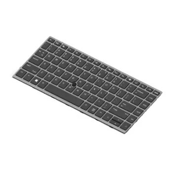 HP L14379-041 klaviatūra, skirta HP EliteBook 745 G5, vokiškas išdėstymas (QWERTZ), juoda