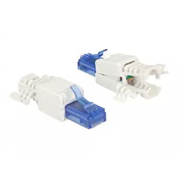 RJ-45 kištukas Cat.6A DeLOCK 86417 mėlynai baltas