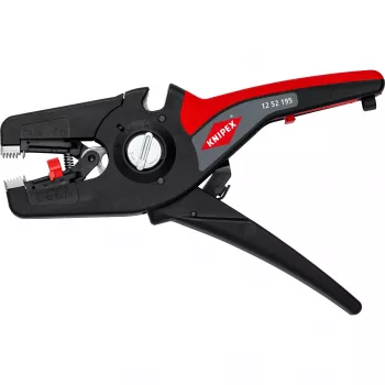 Automatiniai vielos nuėmimo replės KNIPEX PreciStrip16, juoda/raudona, su integruotu vielos pjaustytuvu