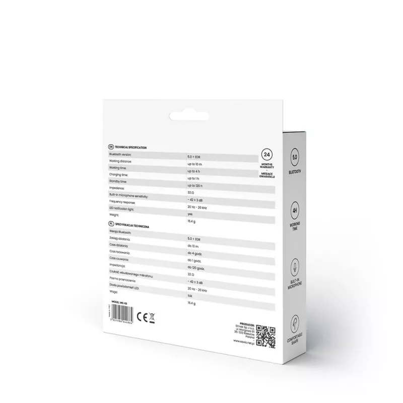 Belaidės ausinės „Savio WE-03“ su Bluetooth