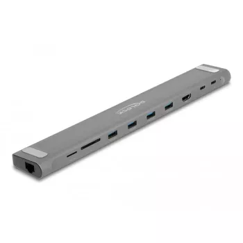 DeLOCK USB Type-C plona dokavimo stotelė 4K HDMI USB 3.2 Gen 1 LAN SD PD 3.0