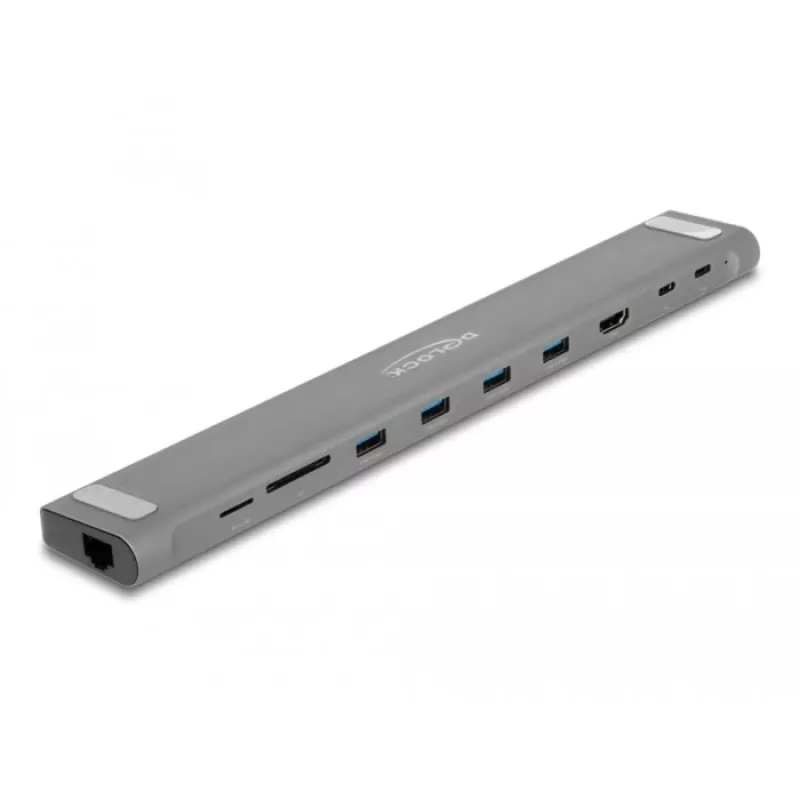 DeLOCK USB Type-C plona dokavimo stotelė 4K HDMI USB 3.2 Gen 1 LAN SD PD 3.0